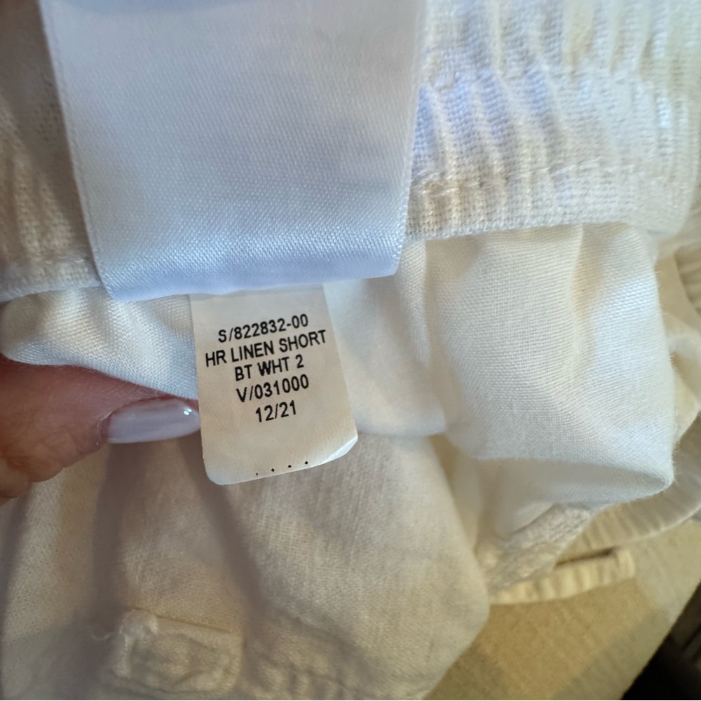 Old Navy White Linen-Blend Shorts – Size Large - Picture 11 of 12